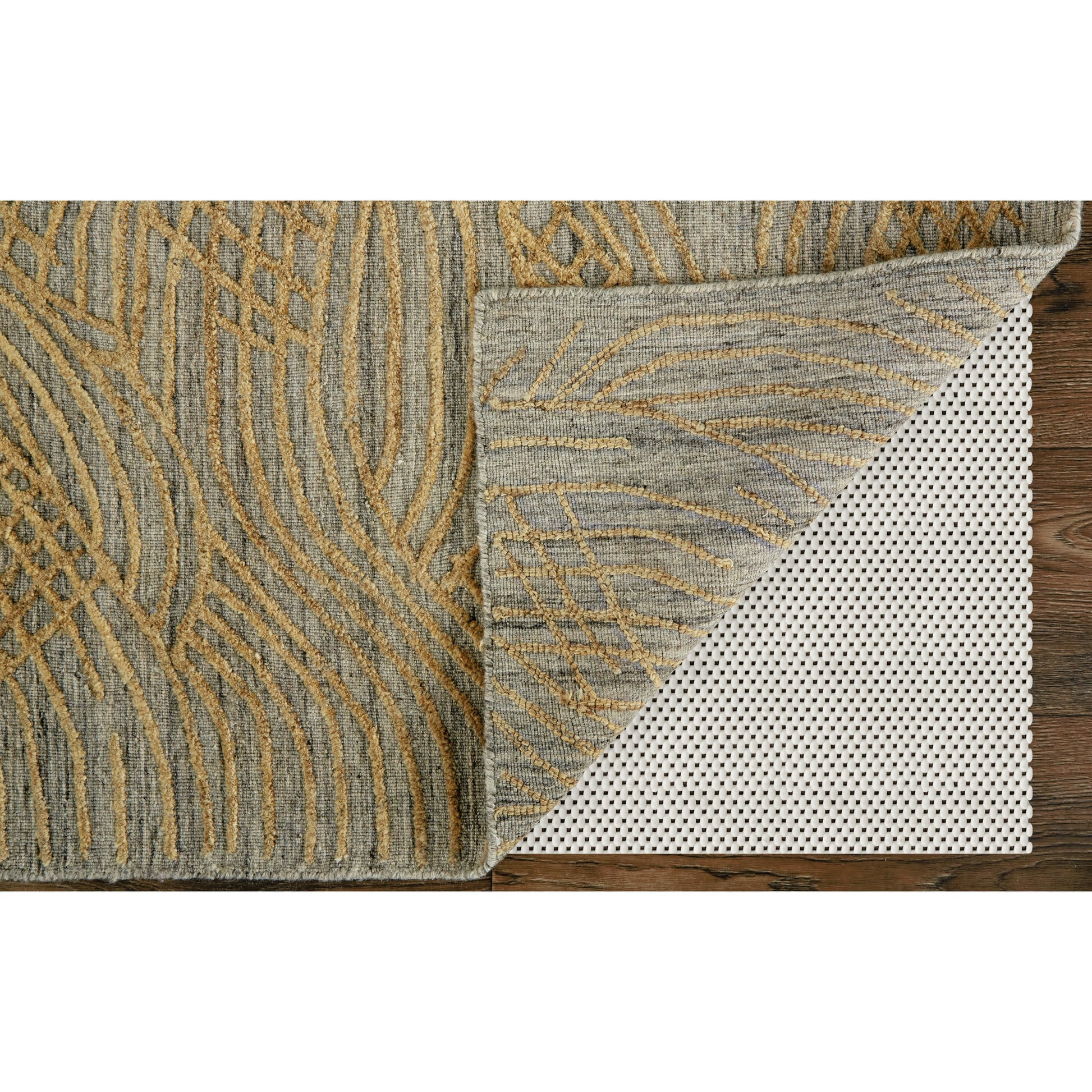 Taunton Transitional Rug - T17T8007 by Thom Felicia by Feizy Rugs in gold, gray. Made from viscose, wool in a unique style.