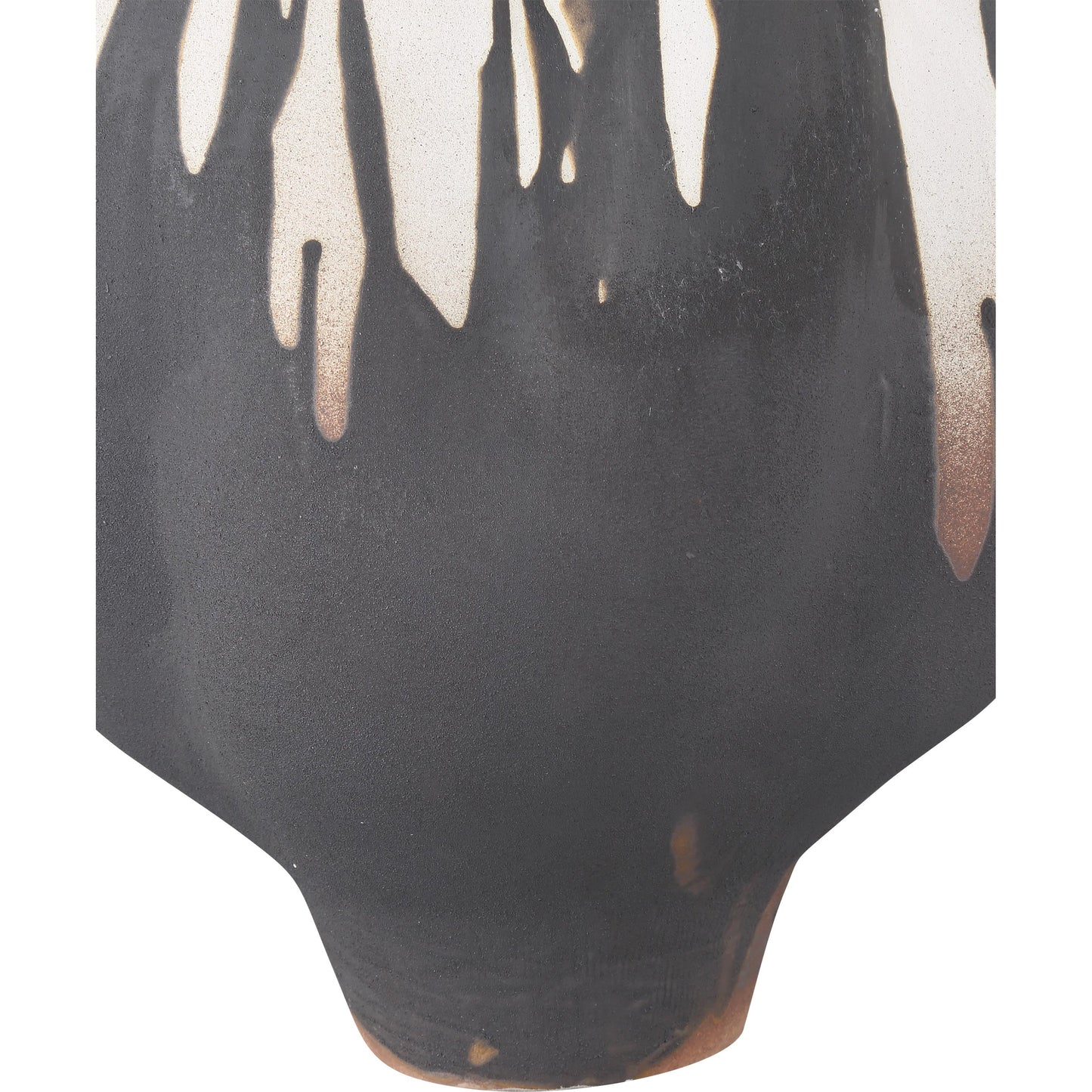 004 SI-2191749 | Additional Silo | Inoue Vase by Currey and Company in black, off-white. Made from porcelain in a modern style.