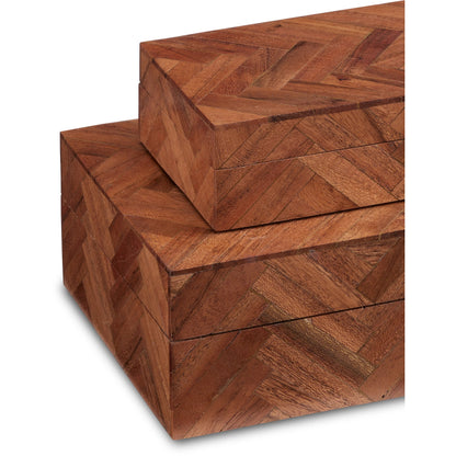 Alfeo Box Set by Currey and Company. Made from sheesham wood in a modern style.