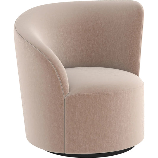 Whorl Swivel Chair by Caracole in taupe and almost black. Made from unique in a unique style.