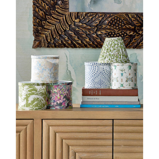 Wildflower Drum Chandelier Shade by Currey and Company. Made from cotton in a eclectic & global style.