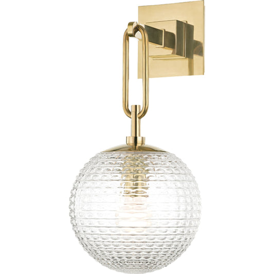 Jewett Wall Sconce by Hudson Valley. Made from brass in a modern style.