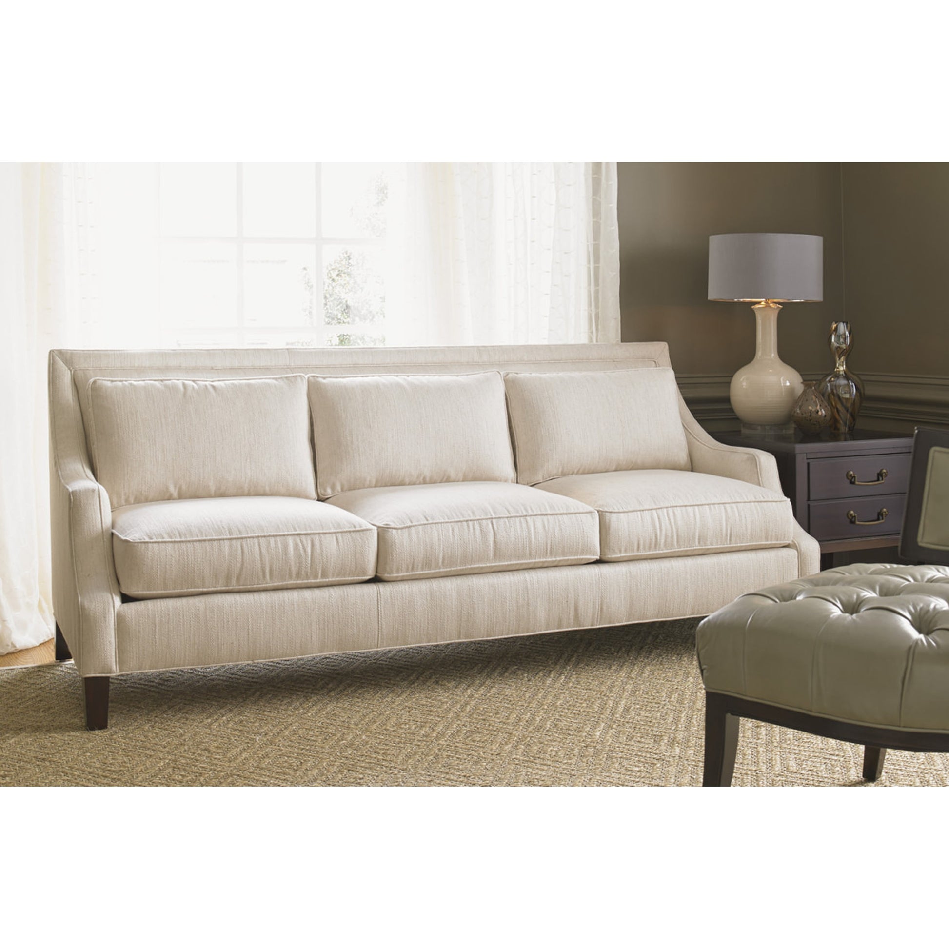 Bradley Sofa by Lexington in cream. Made from unique in a transitional style.