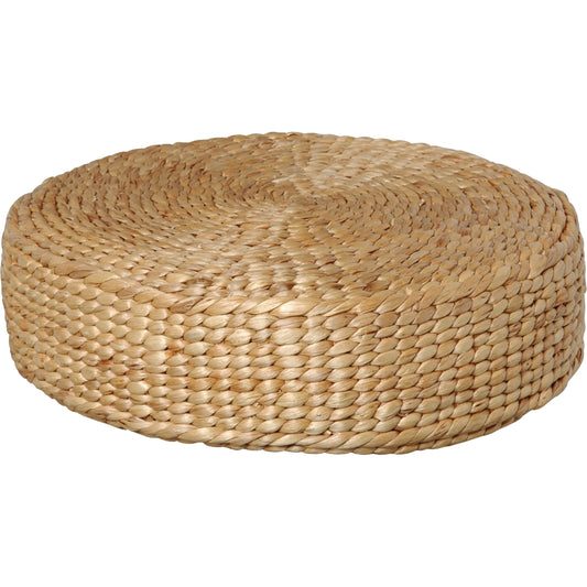 Round Water Hyacinth Cushion by Emissary USA in natural. Made from unique in a coastal style.