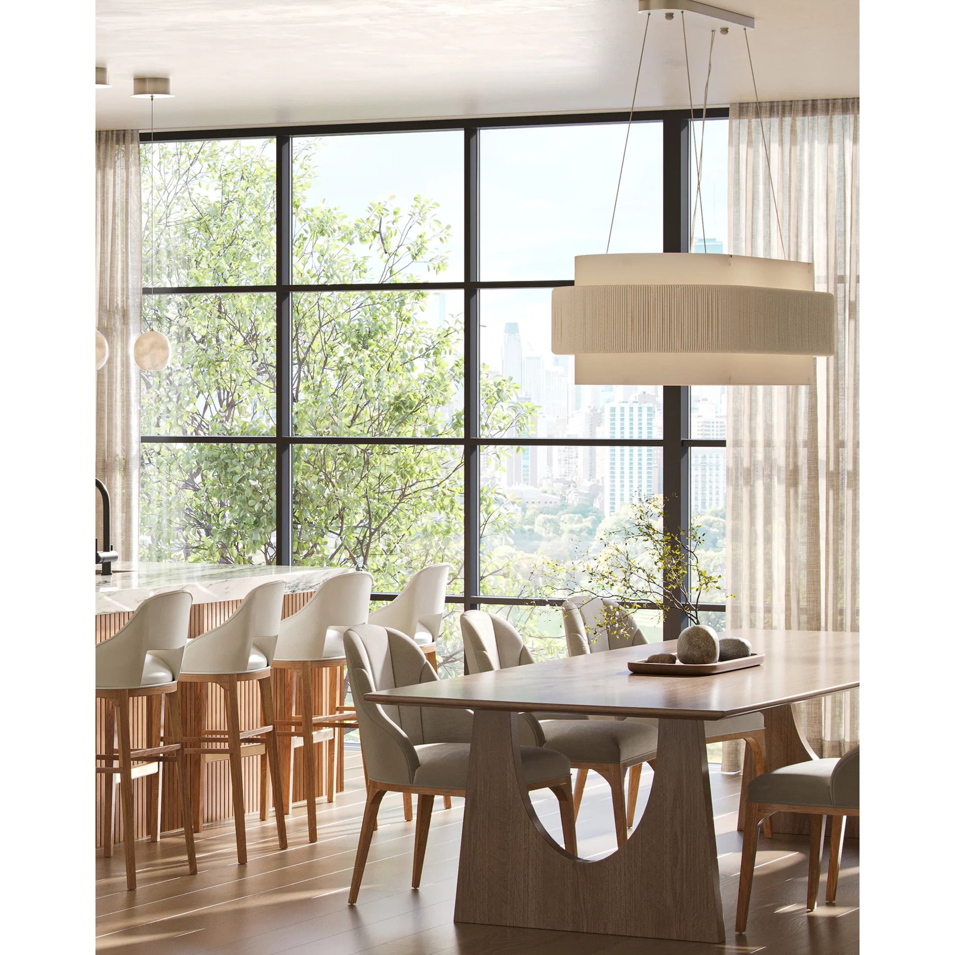 Monreale Oval Chandelier by Currey and Company in white, sugar white. Made from kraft paper twine, wrought iron in a coastal style.