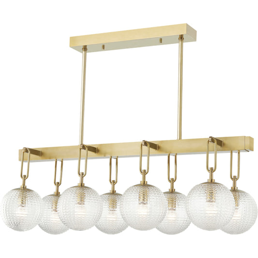 Jewett Island Light by Hudson Valley in aged brass. Made from brass in a modern style.