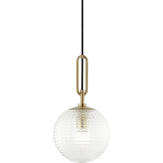 Jewett Pendant by Hudson Valley. Made from brass in a transitional style.