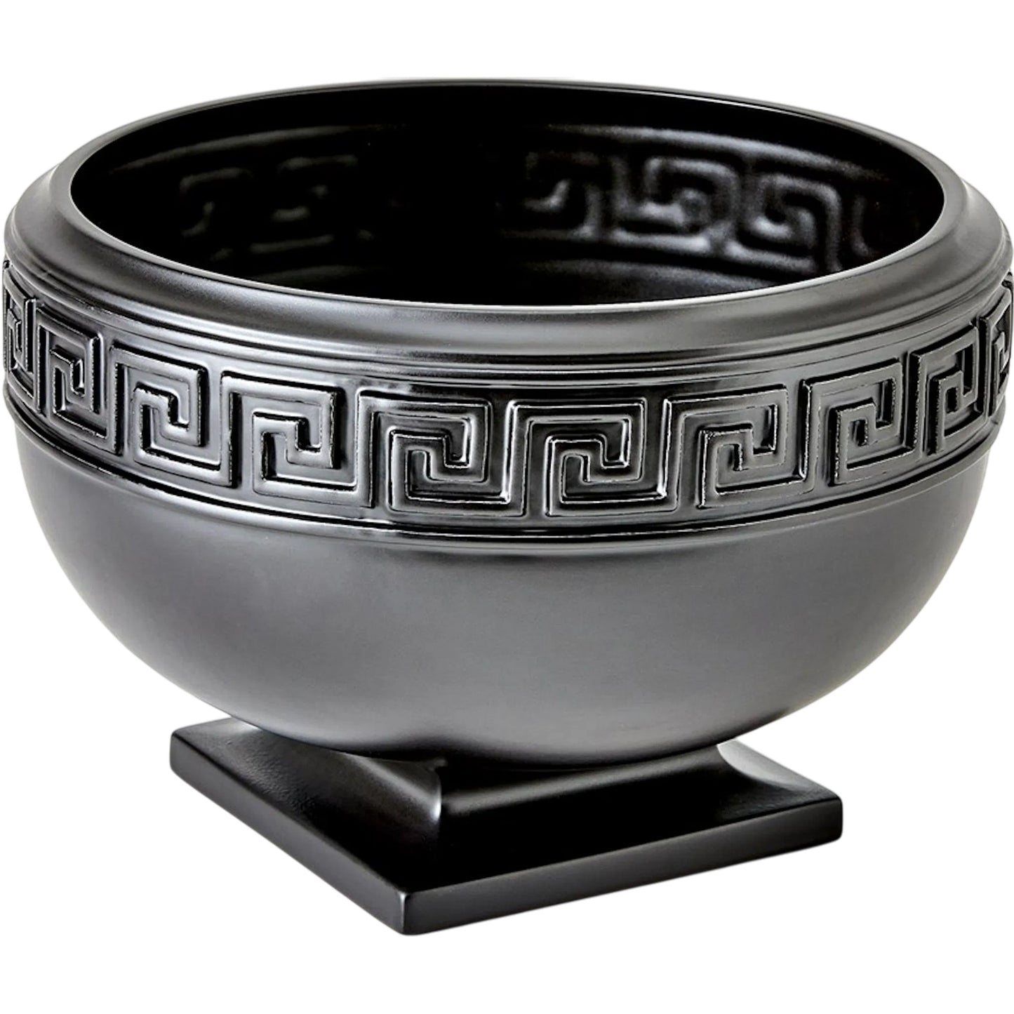 011 SI-2323726 | Primary Silo | Greek Key Bowl by Global Views in black and black. Made from unique in a eclectic & global style.