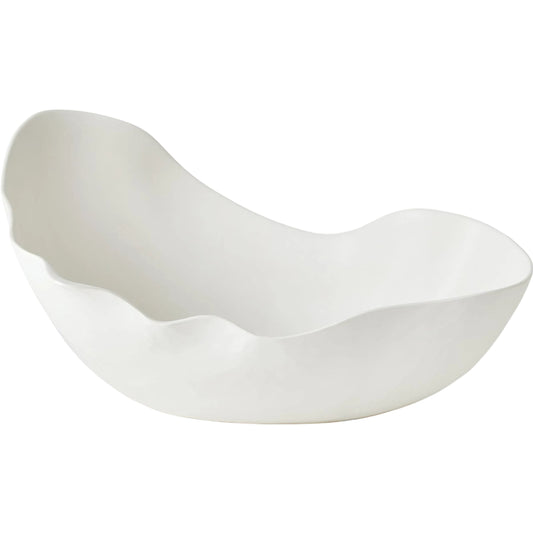 Horn Bowl, Matte White by Global Views in matte white. Made from ceramic in a unique style.