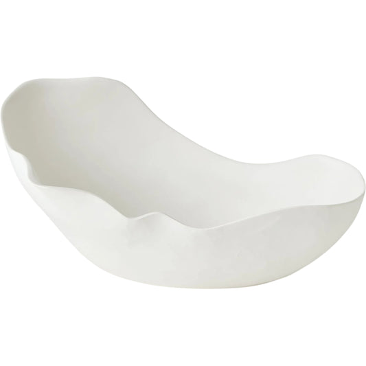 Horn Bowl, Matte White by Global Views in matte white. Made from ceramic in a unique style.
