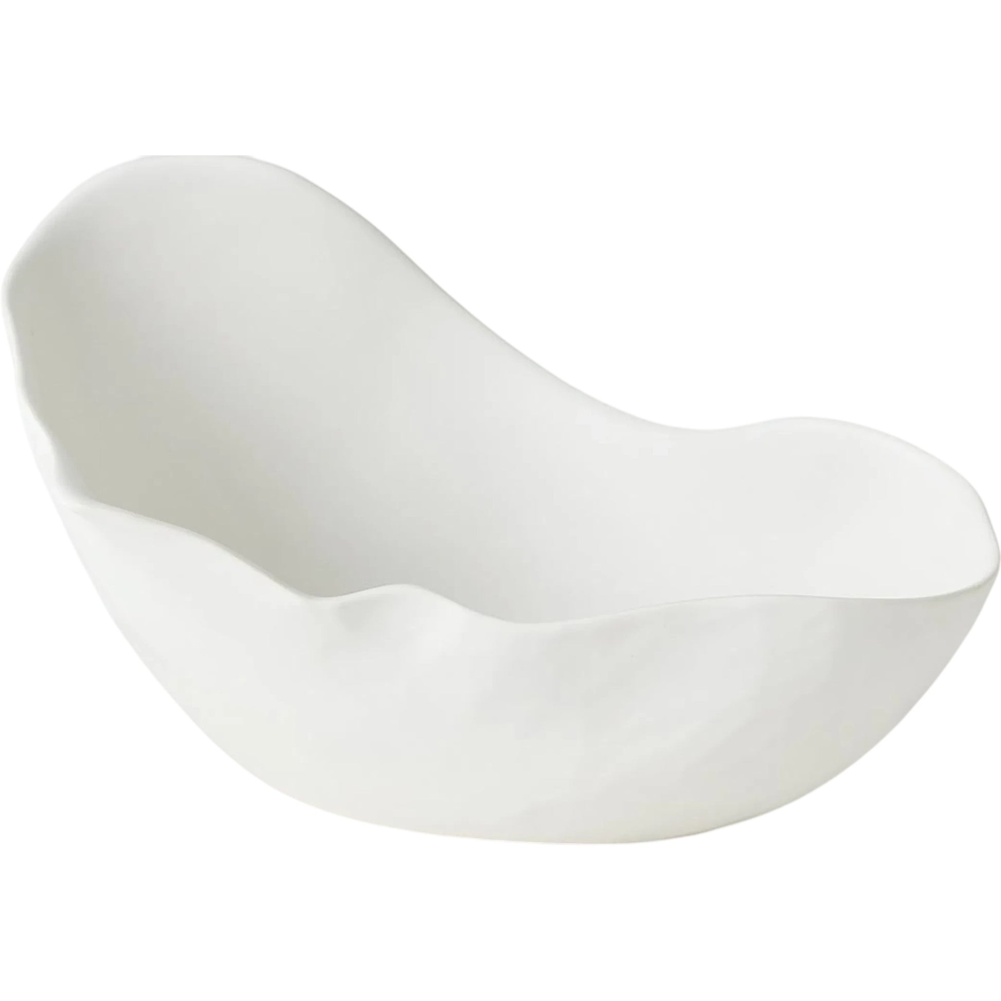 Horn Bowl, Matte White by Global Views in matte white. Made from ceramic in a modern style.