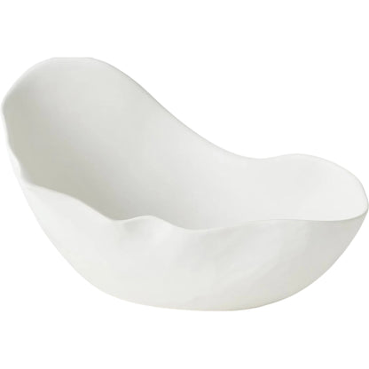 Horn Bowl, Matte White by Global Views in matte white. Made from ceramic in a modern style.