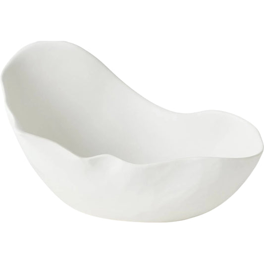 Horn Bowl, Matte White by Global Views in matte white. Made from ceramic in a unique style.