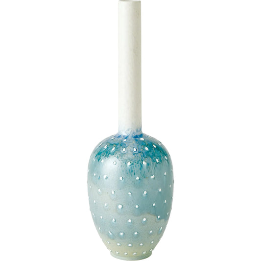 Spotted Vase by Global Views in lamb's ear. Made from ceramic in a eclectic & global style.
