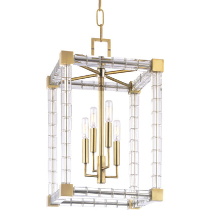 Alpine Pendant by Hudson Valley in polished nickel. Made from steel in a transitional style.