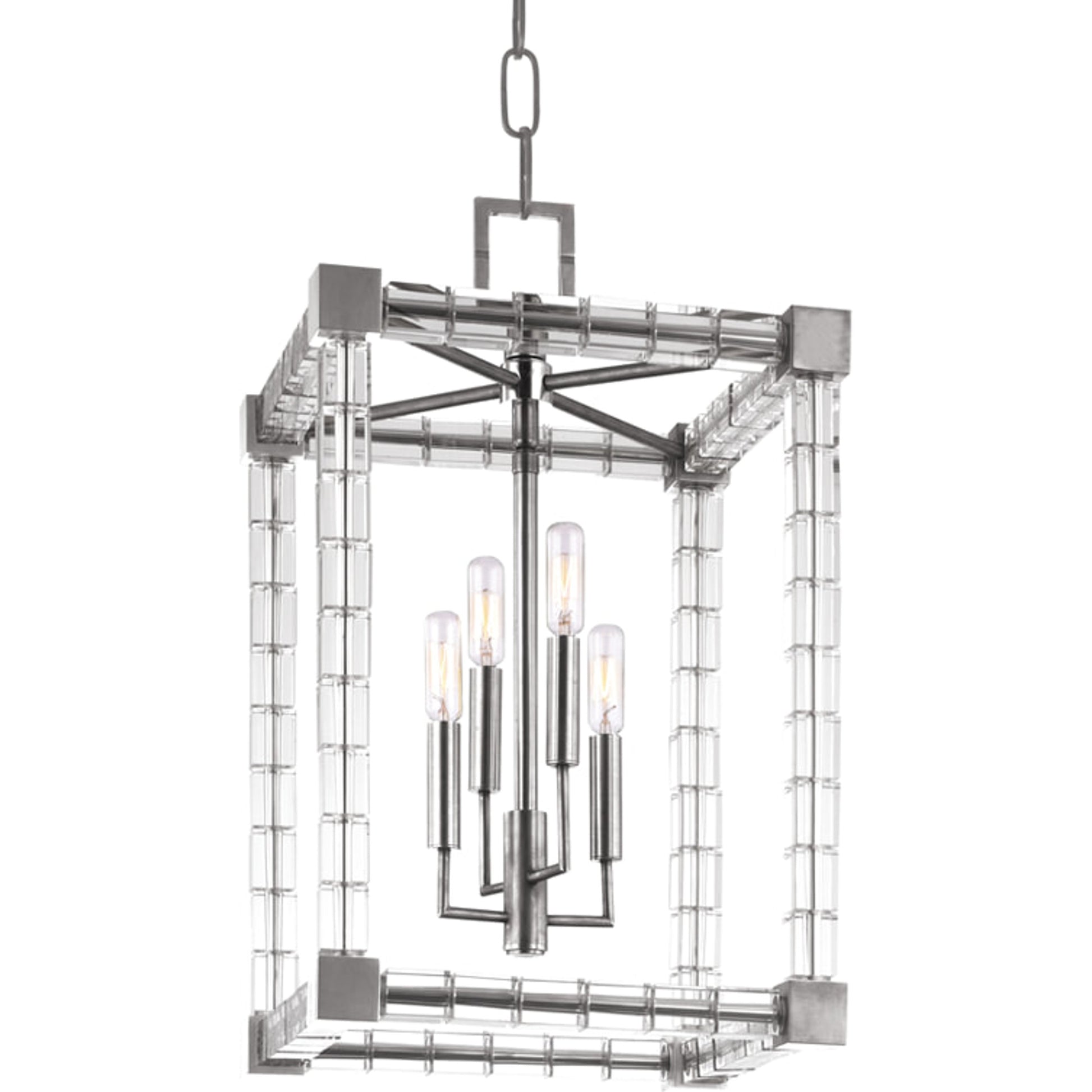 Alpine Pendant by Hudson Valley in polished nickel. Made from steel in a transitional style.