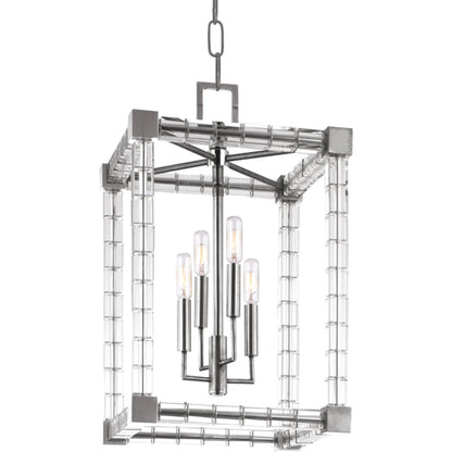 Alpine Pendant by Hudson Valley in polished nickel. Made from steel in a transitional style.