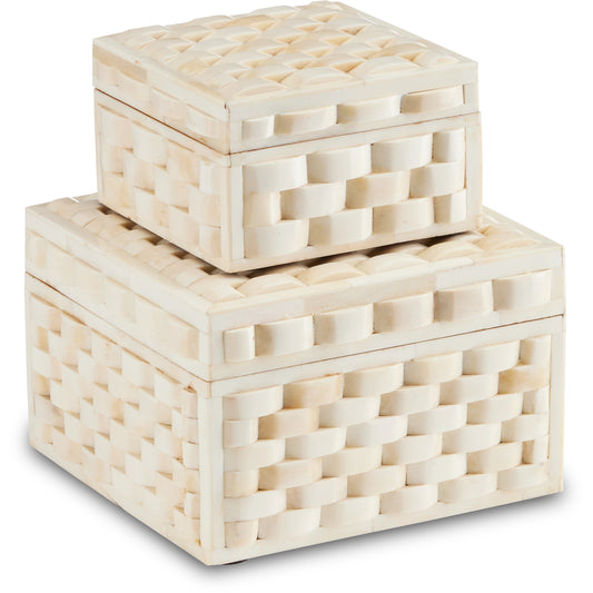 Felice Box Set by Currey and Company. Made from bone, sheesham in a modern style.