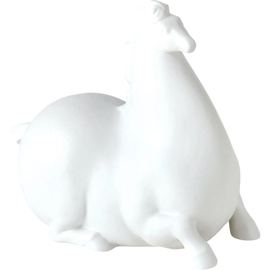 Libertino Horse by Global Views in matte white. Made from ceramic in a unique style.