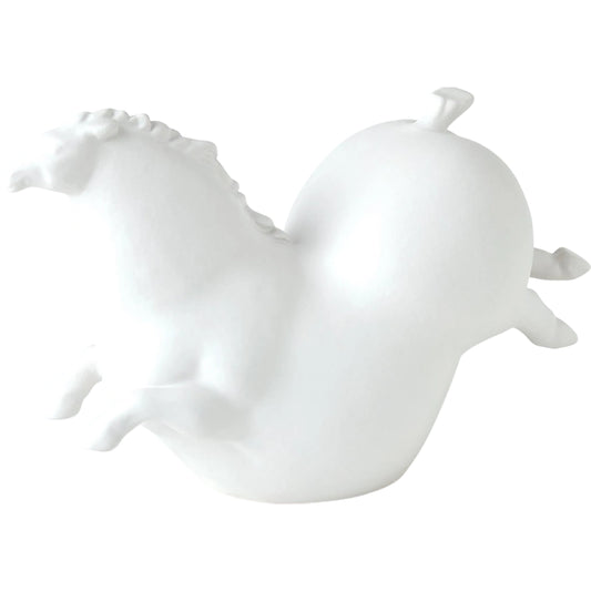 Friesian Horse by Global Views in matte white. Made from ceramic in a modern style.