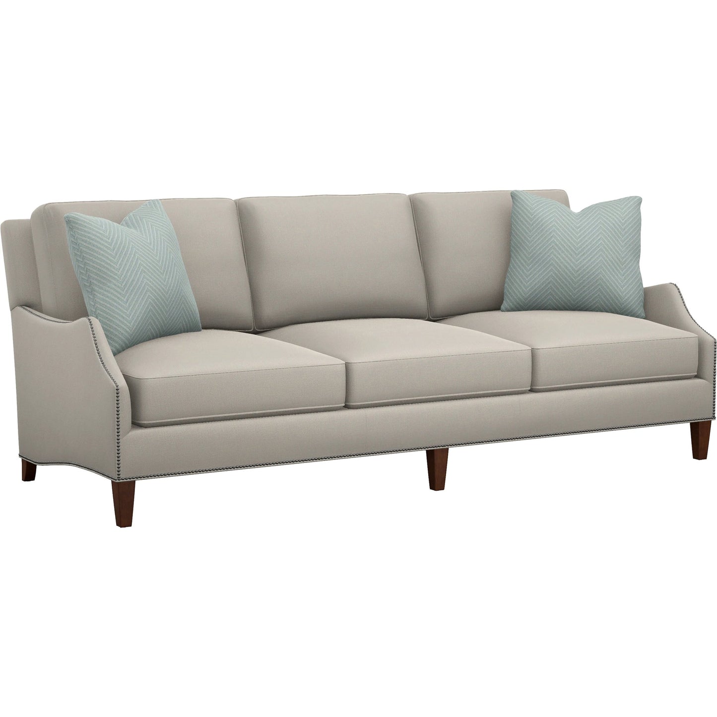001 SI-2540541 | Primary Silo | Ashton Sofa by Lexington in tan and brown. Made from mahogany, fabric in a unique style.