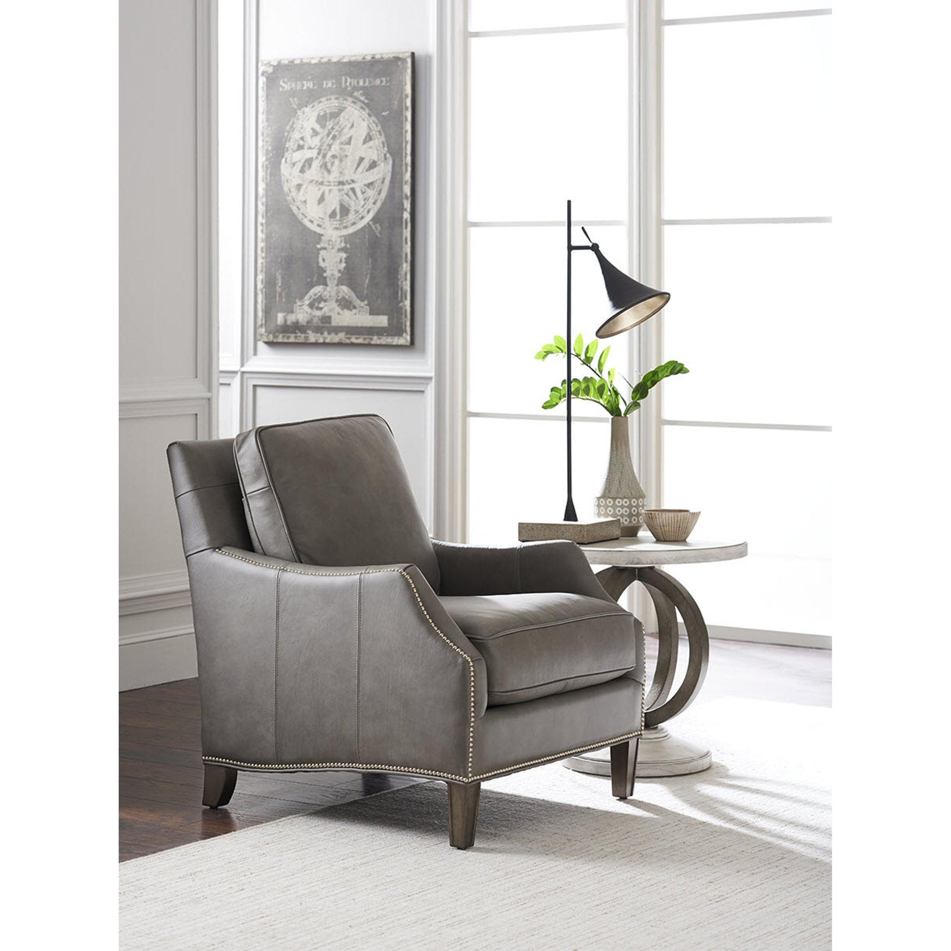 Ashton Leather Chair by Lexington. Made from unique in a transitional style.