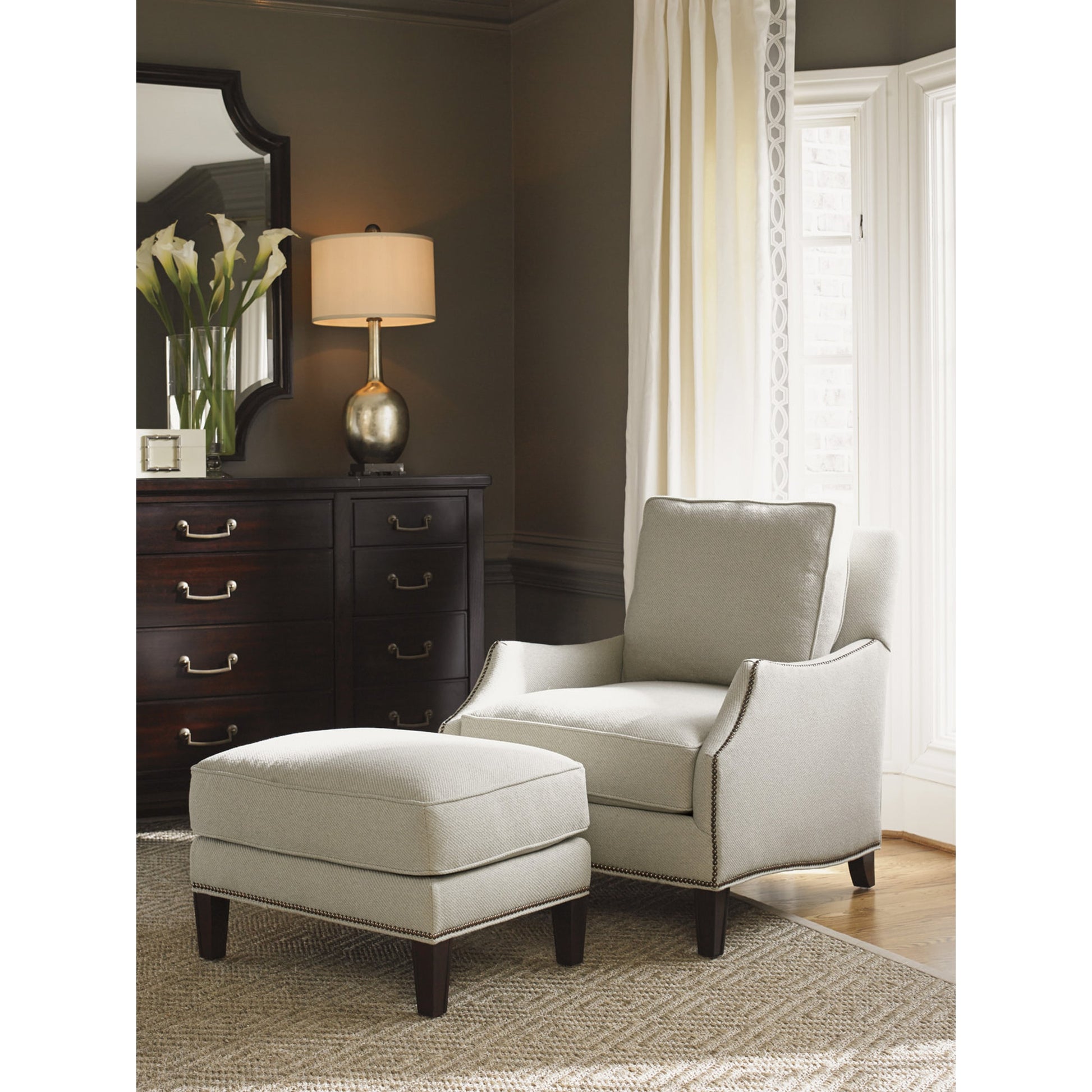 Catalina Rectangular Mirror by Lexington. Made from unique in a transitional style.