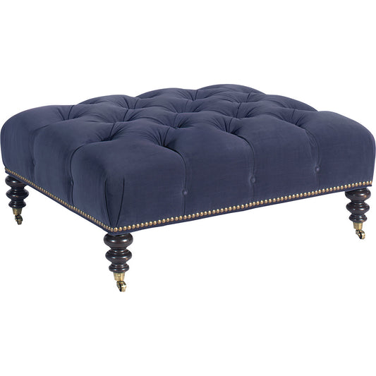 Victoria Cocktail Ottoman by Tommy Bahama Home in navy. Made from unique in a traditional style.