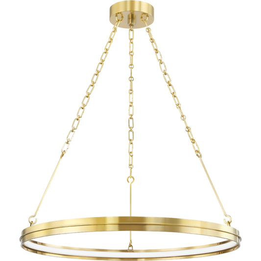 Rosendale Chandelier by Hudson Valley. Made from brass in a transitional style.