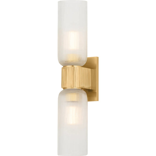 Irondale Wall Sconce by Hudson Valley in aged brass. Made from steel in a unique style.