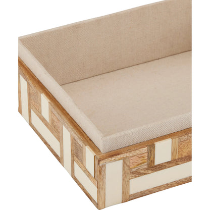 Aarna Box Set by Currey and Company. Made from composite, wood, engineered hardwood, linen in a modern style.