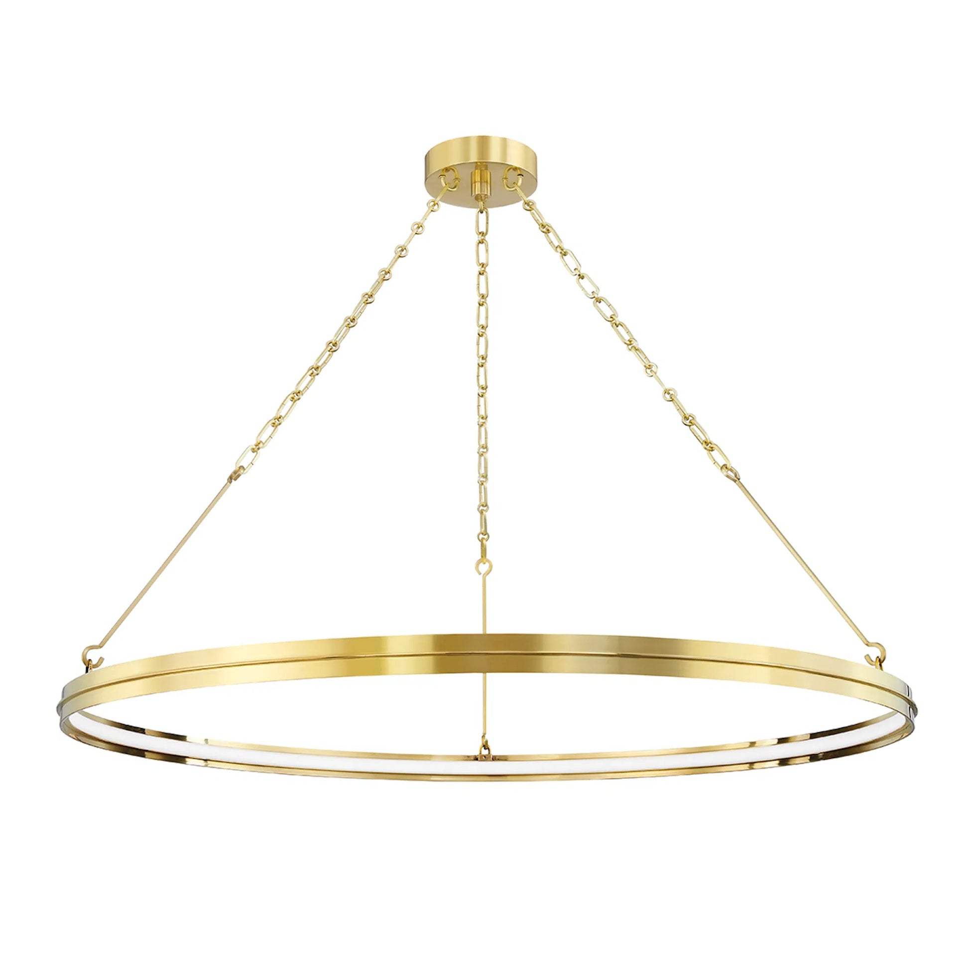 Hanover Pendant by Hudson Valley in aged brass. Made from brass in a traditional style.