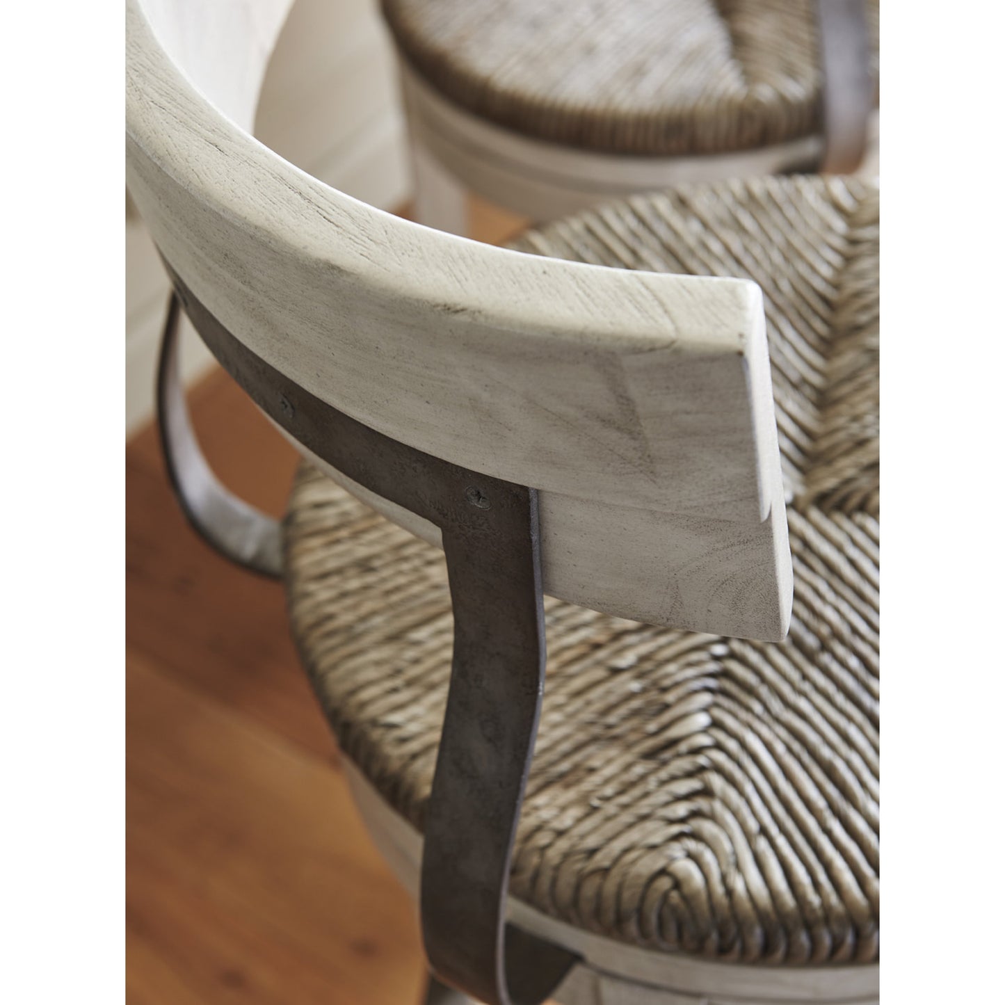 003 SR-835532 | Closeup | Merrick Swivel Bar Stool by Lexington. Made from unique in a cottage & farmhouse style.