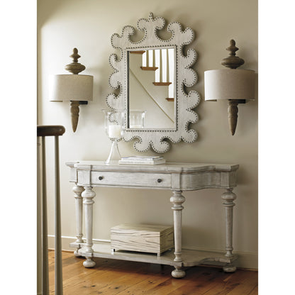 Hempstead Vertical Mirror by Lexington in seashell. Made from unique in a transitional style.