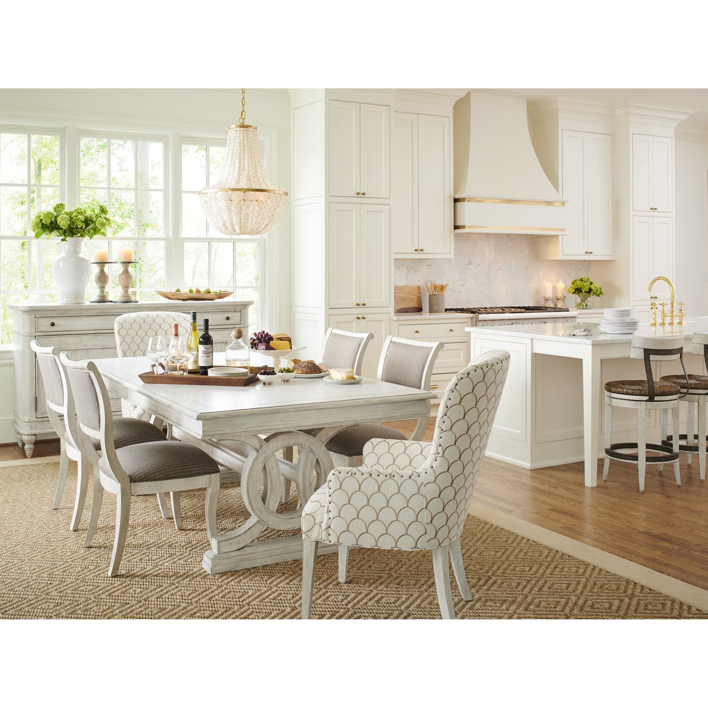 001 SR-835559 | Lifestyle | Montauk Rectangular Dining Table by Lexington. Made from unique in a cottage & farmhouse style.