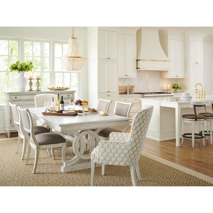Baxter Arm Chair by Lexington in oyster, white. Made from unique in a transitional style.