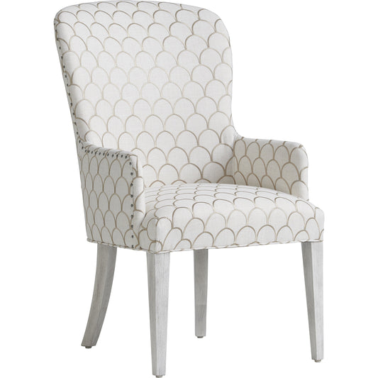 Baxter Arm Chair by Lexington in oyster, white. Made from unique in a transitional style.