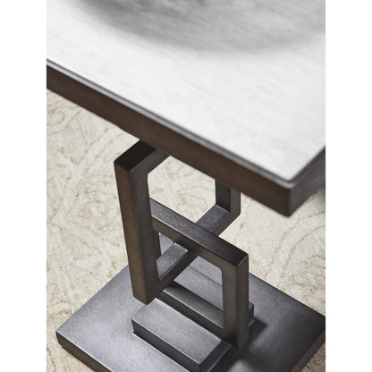 Deerwood Rectangular Side Table by Lexington in oyster gray. Made from unique in a modern style.