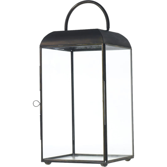Hendri Lantern by Accent Decor in black. Made from metal in a modern style.