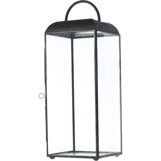 Hendri Lantern by Accent Decor in black. Made from metal in a modern style.
