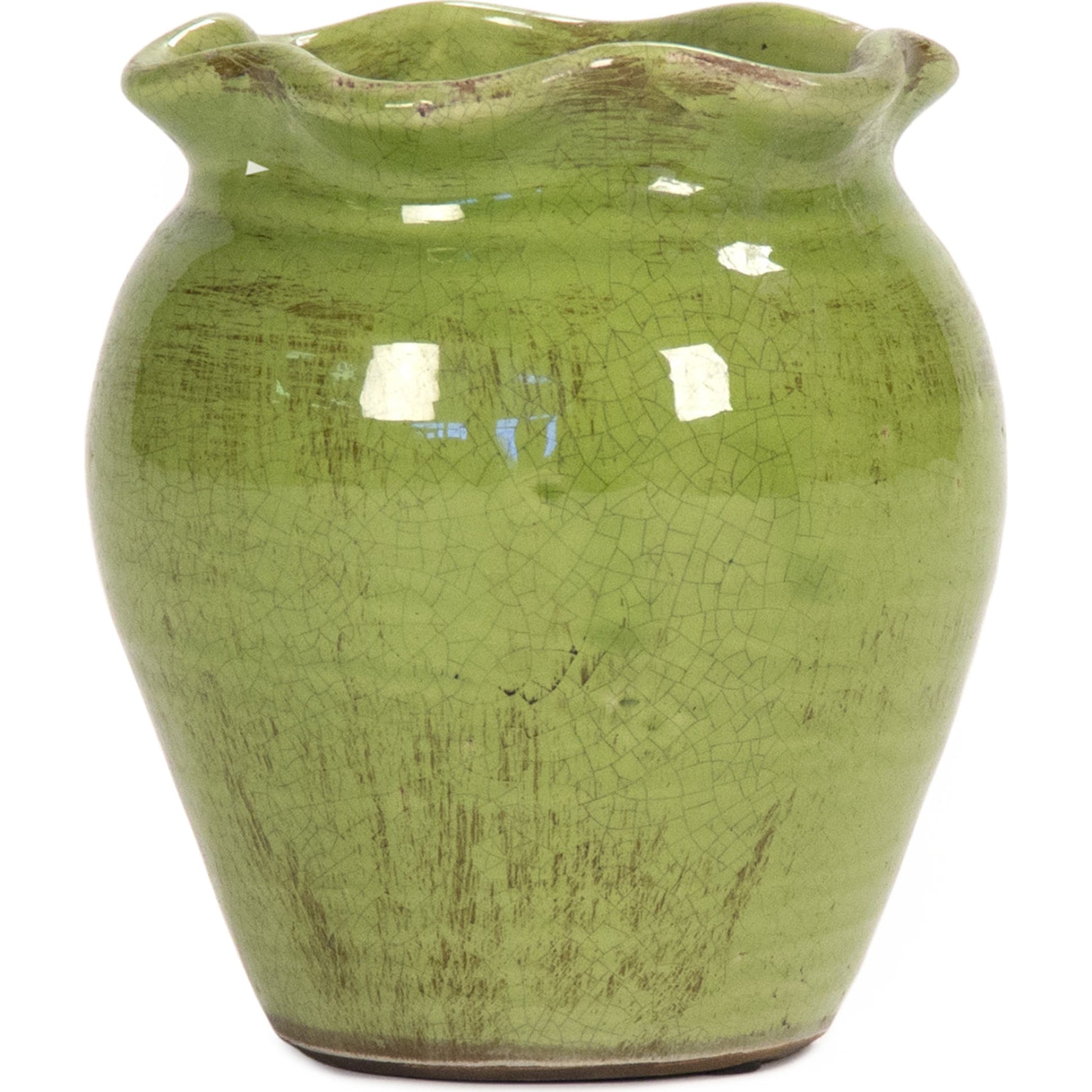 Green Bowl by Zentique in distressed green and ceramic. Made from ceramic in a eclectic & global style.
