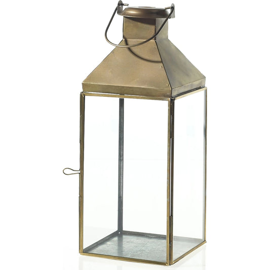 Founder Lantern by Accent Decor in gold. Made from metal in a modern style.