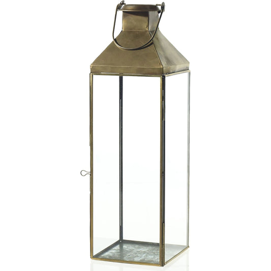 Founder Lantern by Accent Decor in gold. Made from metal in a modern style.