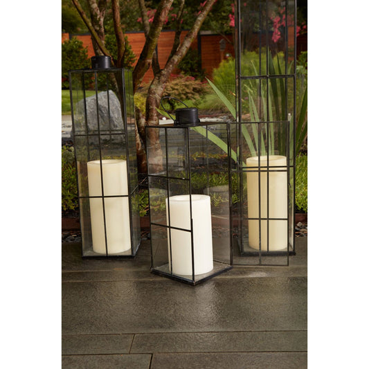 Culver Lantern by Accent Decor in black. Made from metal in a modern style.