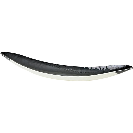 Ebony & Ivory Gondola Bowl by Global Views in natural. Made from artglass in a unique style.