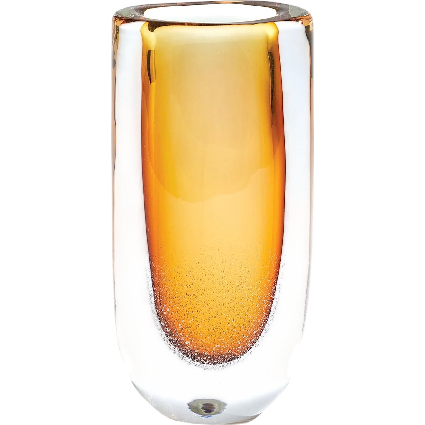 023 SI-2445605 | Primary Silo | Micro Bubble Vase by Global Views in clear. Made from art glass in a modern style.