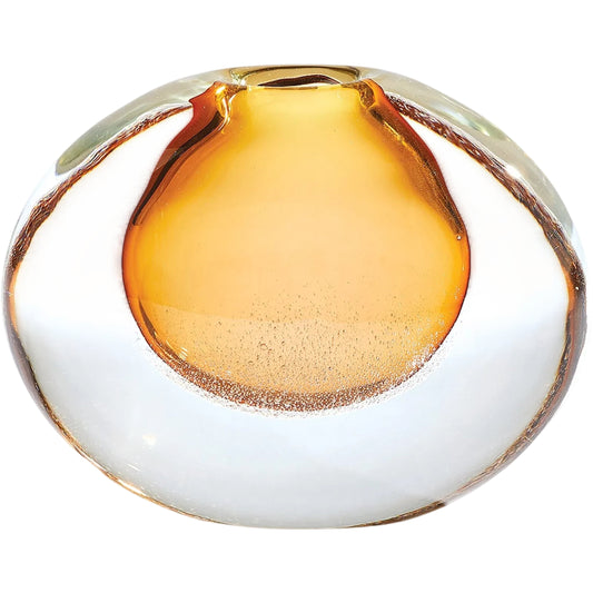Micro Bubble Vase by Global Views in clear. Made from art glass in a modern style.