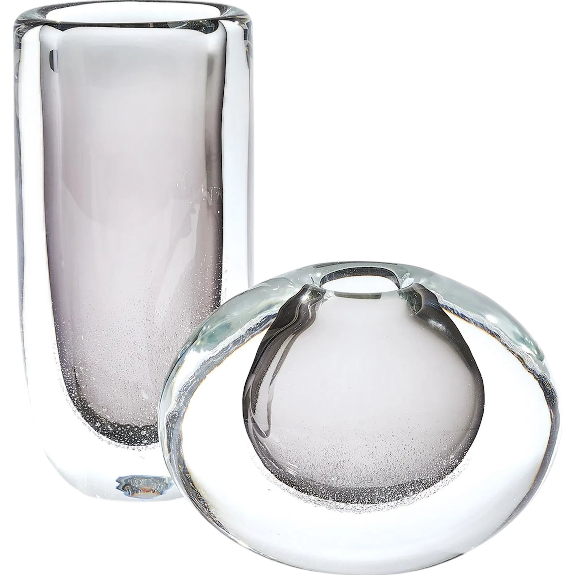 Micro Bubble Vase by Global Views in clear. Made from art glass in a modern style.