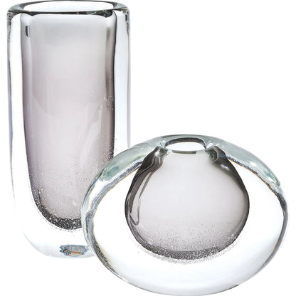 Micro Bubble Vase by Global Views in clear. Made from art glass in a modern style.