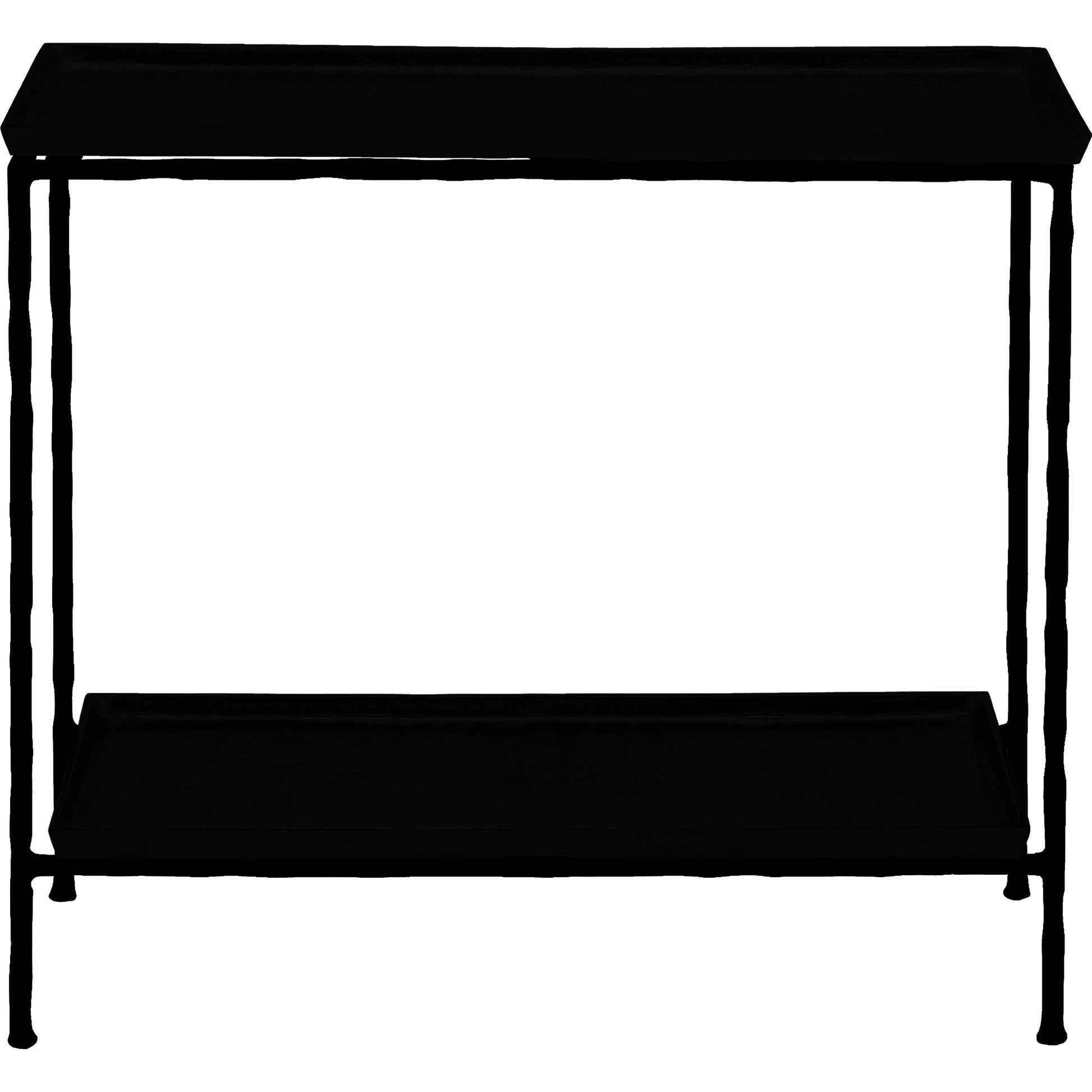 Boyles Brass Side Table by Currey and Company in antique brass, black. Made from cast aluminum, iron in a transitional style.